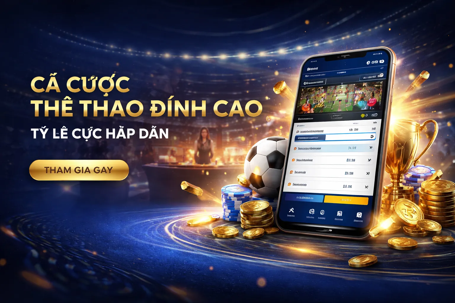 Hình ảnh chính blog jb88 thể thao, hiển thị các yếu tố cá cược thể thao và casino trực tuyến với tông màu xanh vàng đặc trưng.